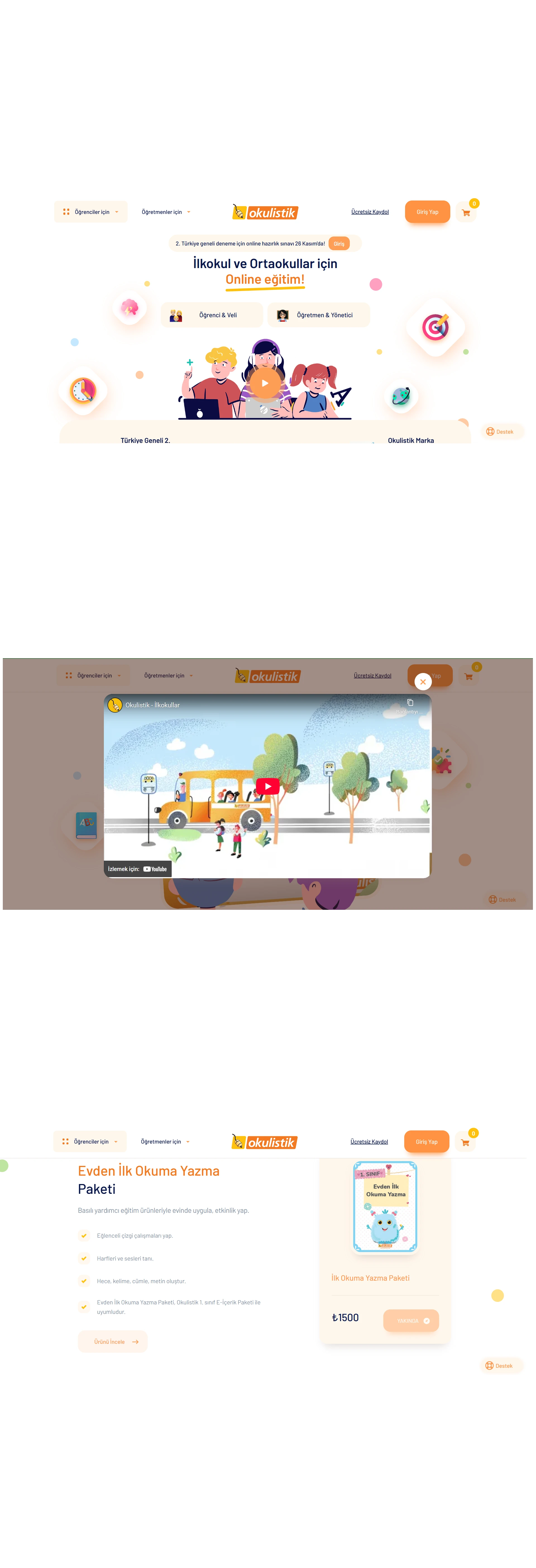 Okulistik web sitesi proje görseli